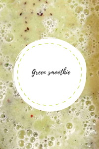 Page de titre de la recette "Green smoothie"